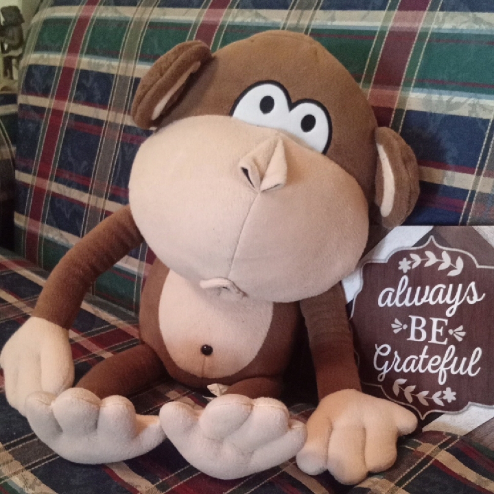 Retro Bobby Jack Plush Monkey Stuffed Animal Large